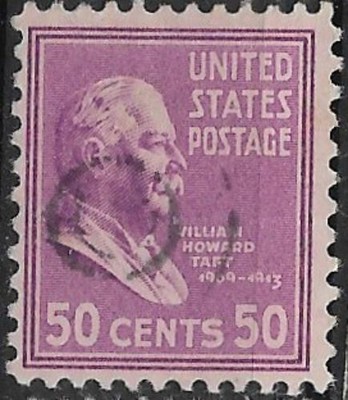 U.S.A. 1938 William Howard Taft 50c hellrot violett #831 (1)