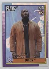 2021 Topps Heritage WWE Rainbow Foil Omos #32 17tg