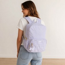 LoveShackFancy x Yoobi Everblooming Rosettes Ditsy Blue Floral Backpack NWT