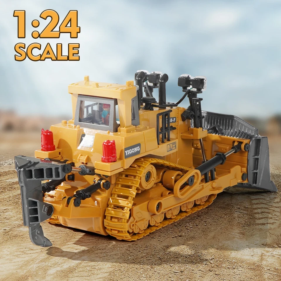 Escavatore telecomandato RC 2.4G per bambini, camion da costruzione con... - Immagine 2 di 4