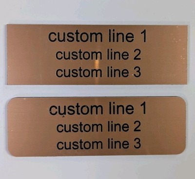 Kupfer und Schwarz Premium Individuell Personalisiert Graviert Personal Ausweis Namensschild