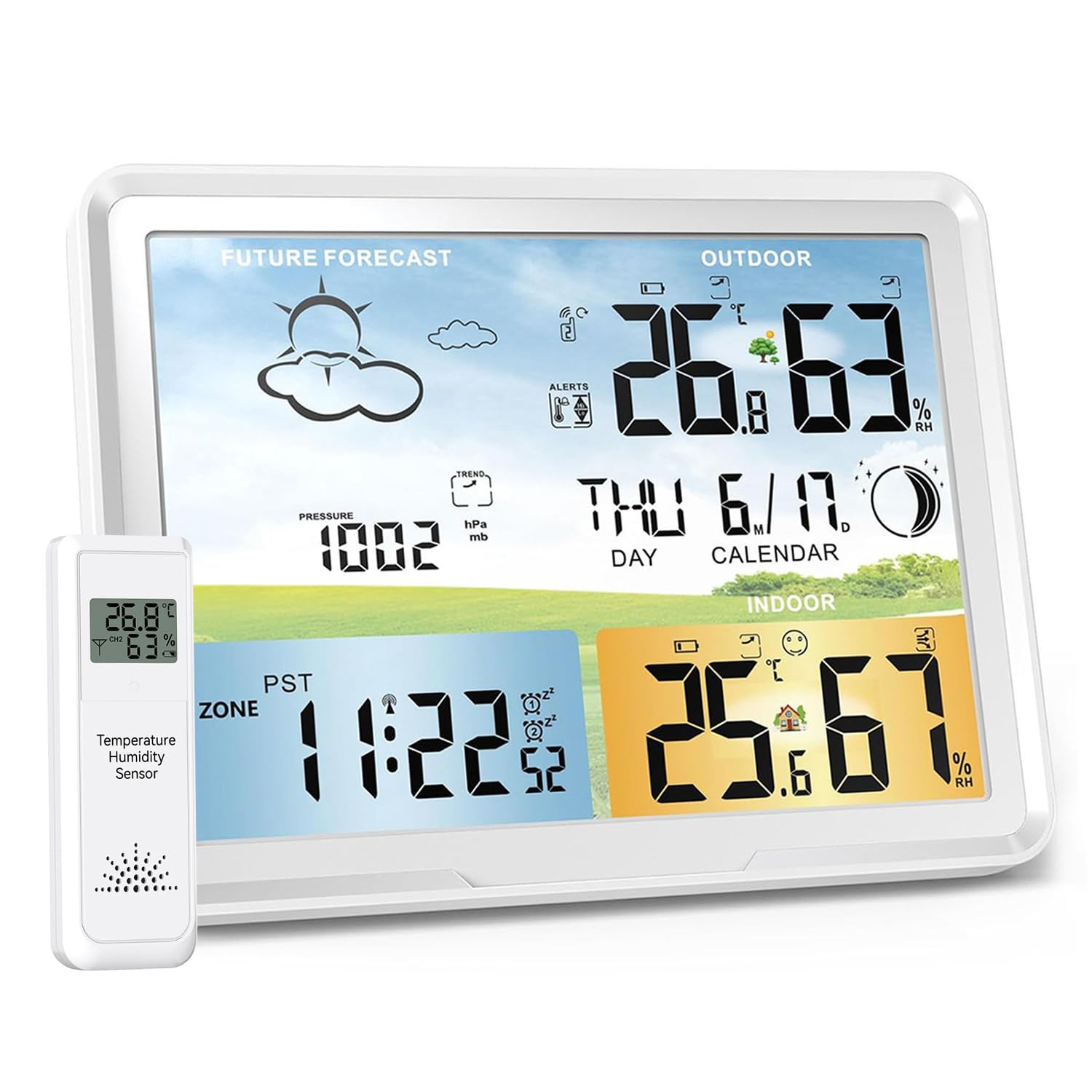 Wireless Indoor Outdoor Thermometer, Digital Thermometer Wit