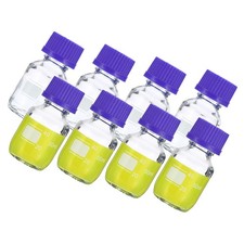 Media Storage Bottles 50ml Borosilicate Glass Graduated Bottles Clear, 8pcs