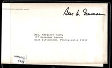 Bess Truman Signed 1st Day Cover AUTO --Over 1000 First Day  Auto's 4 sale