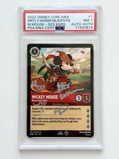 Disney Lorcana SIGNED Mickey Mouse Brave Little Tailor D23 Expo PSA 