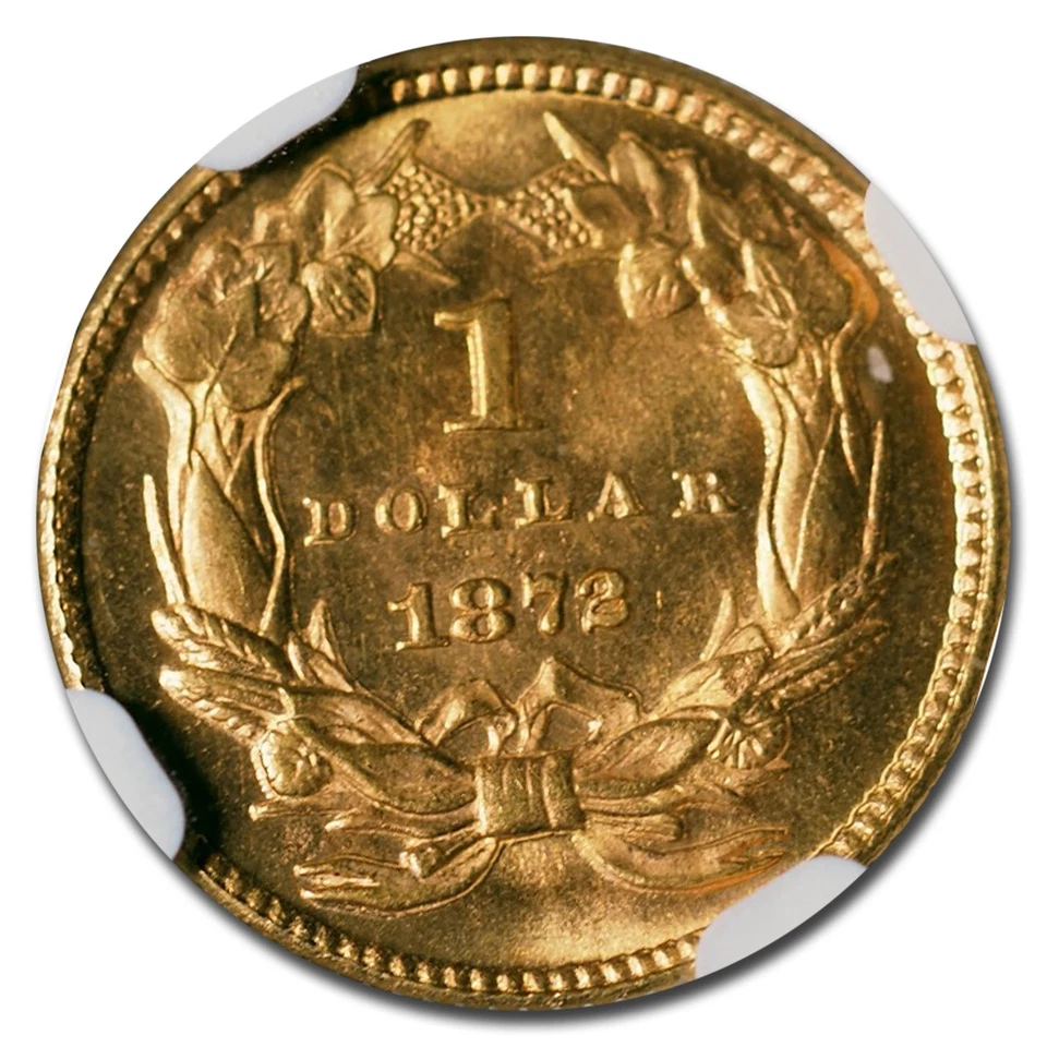 1872 $1 Indian Head Gold MS-66+ NGC - Image 3 of 3