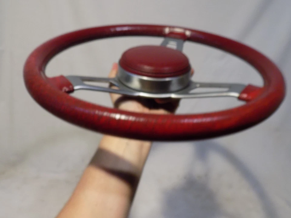 MOPAR TUFF STEERING WHEEL RED CUDA ASPEN R/T CHARGER GTX DEMON DUSTER LIL TRUCK - Image 3 of 4