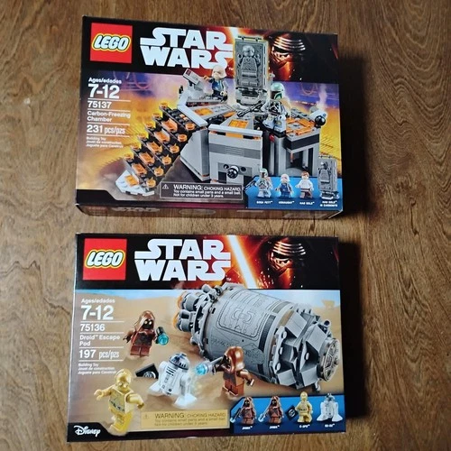 MISB 75136 75137 Lego Star Wars Droid Escape w/ Carbon Freezing Chamber Sealed