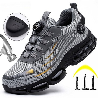 (Neu Herren Sicherheitsschuhe Leichte Arbeitsschuhe Stahlkappe S3 Sport Sneaker)