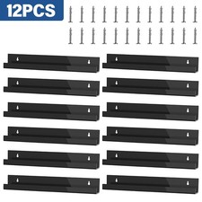 12PCS Wall Mount Album Record Holder Display,12inch CD Magazine Floating Shelf