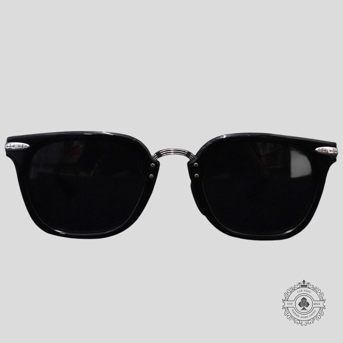 Chrome Hearts Titanasluvr Glasses in Black/Silver | eBay