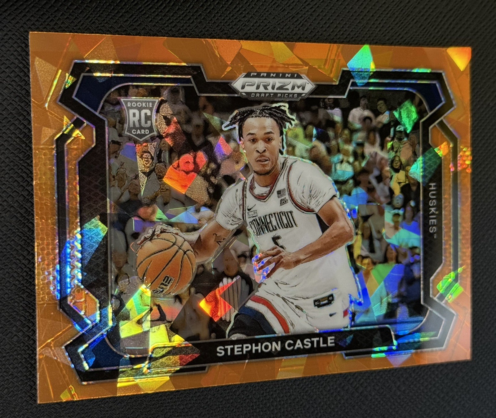 2024 Panini Prizm Draft Picks Stephon Castle Orange Ice Prizm Variation #17 RC