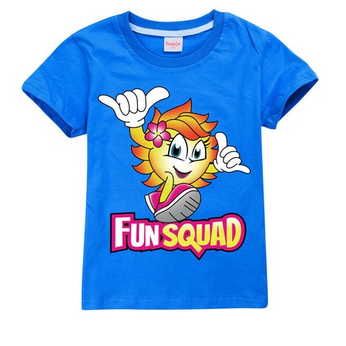 Short-Sleeve Fun Squad Pure Casual For Girl Boy Tee T-shirt Kids Stretchy Top - Picture 23 of 27