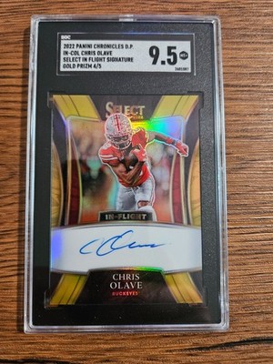 Rare 2022 Chris Olave Panini Chronicles Auto/Gold 4/5