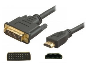 HDMI Kabel 19m auf DVI-I 24+5M - Länge 1,8m