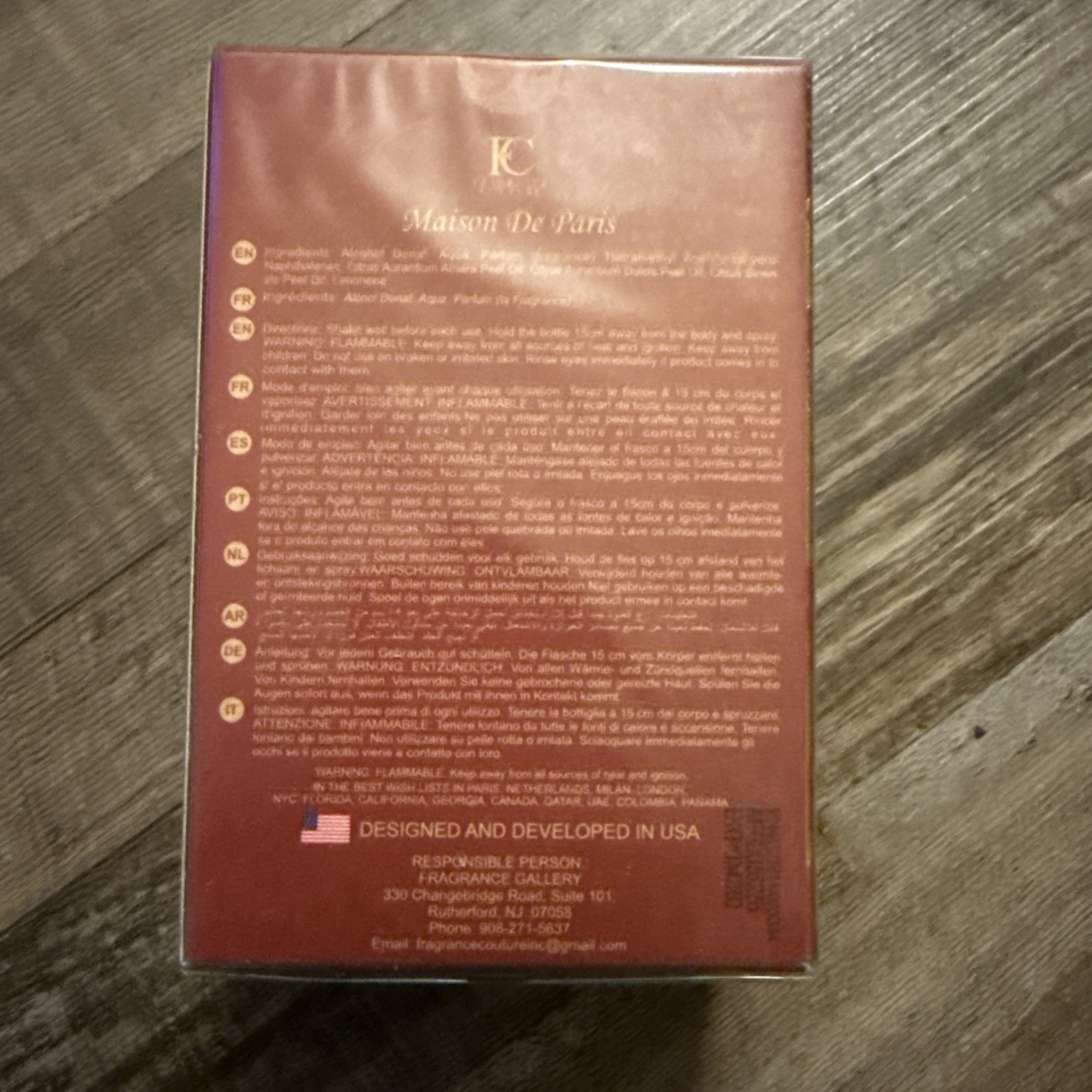 Maison De Paris Extrait de Parfum 3.4 fl oz Fragrance 3/29 Perfume Sealed 