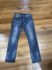 David Bitton Blue Buffalo Six-X Slim Straight Jeans Size 32 X 30 Free Shipping