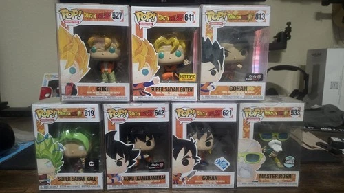 Funko Pop Dragon Ball Z lot Of 7 (Goku, Gohan, Goten, Kale, Master Roshi)