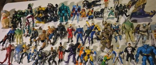 90s Vintage Toy Loose Figure Lot Nightcrawler Xmen Wolverine Swamp Thing