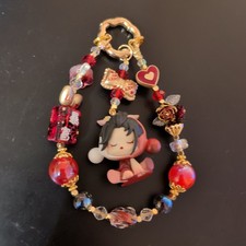 New Authentic Pop Mart Skullpanda Bean Phone Bag Charm Handmade