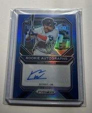 2021 Panini Prizm Rookie Autographs Isaac Paredes #RA-IP Blue Wave Prizm 32/50