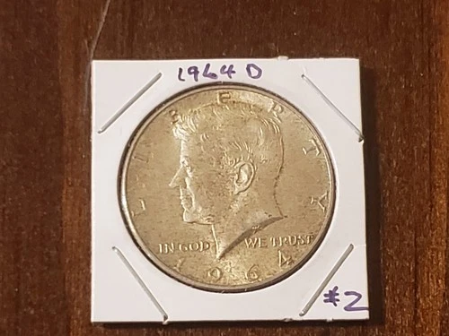 Uncirculated 1964 D Silver Kennedy Half Dollar #2