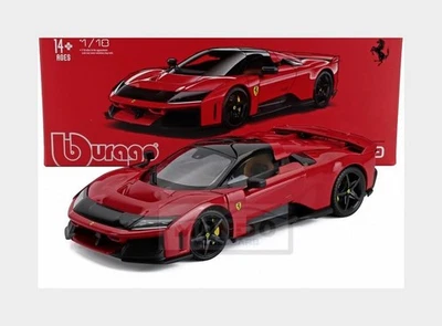 1:18 BURAGO Ferrari F80 2024 Black Wheels Rosso Corsa Red Full Openings BU16918