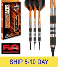 RED DRAGON Amberjack 1 Soft Tip 18g - Tungsten Soft Tip Darts Set with Flight...
