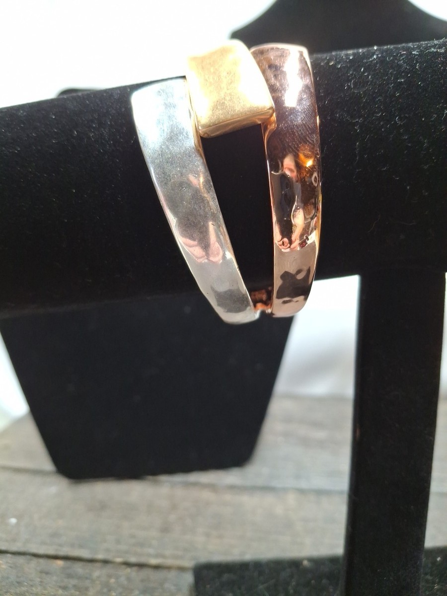 RLM Soho Studios Triple Tone Cuff Hinged Bracelet View 2