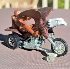 Hot Wheels Rrrumblers Bold Eagle Mexico Brown White W Rider Track Rack
