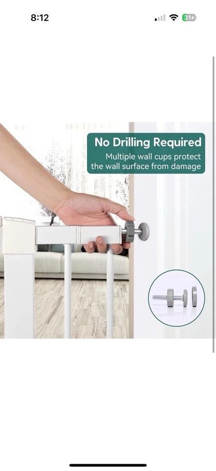 Babelio Extra Wide Walk Thru Child Safety Gate, 29"-48" Auto Close, Easy Install - Image 4 of 4