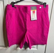 Rafaella Womens 7" Stretch Short Pockets Size 12 Cosmo Pink NWT MSRP 49