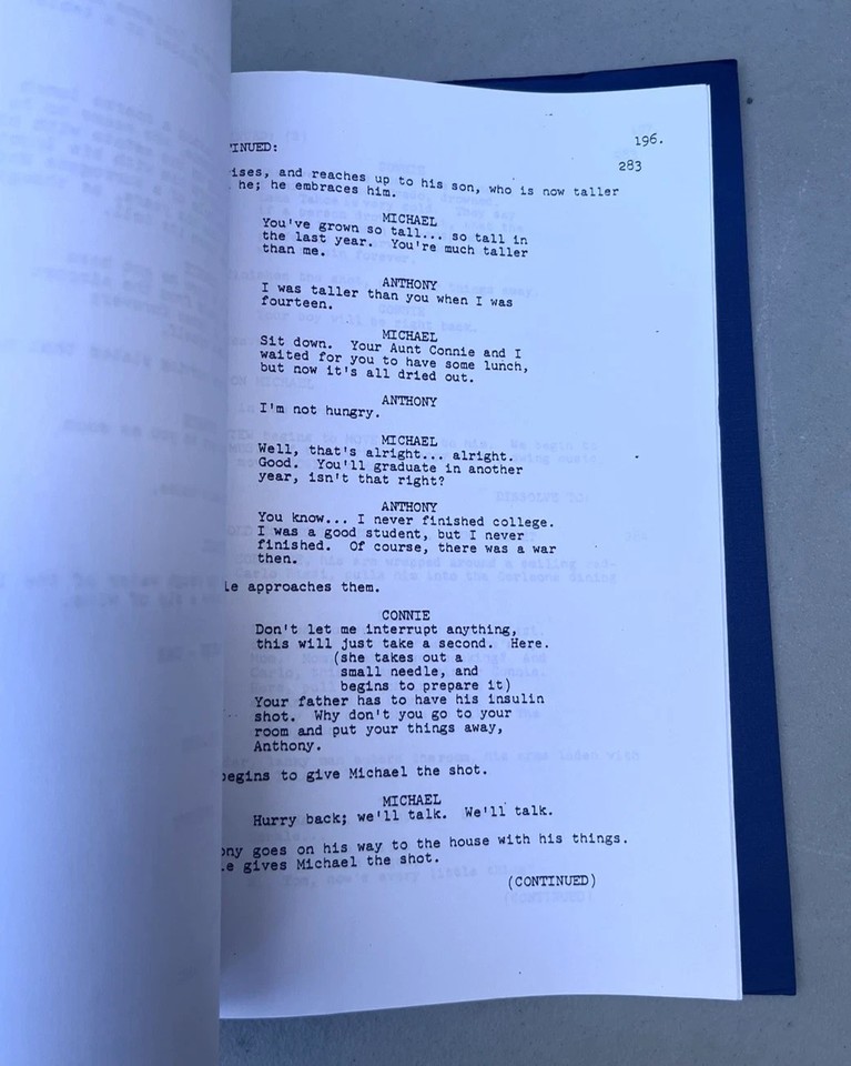 The Godfather Part 1 & 2 Movie Produced Sample Script Francis Coppola ...