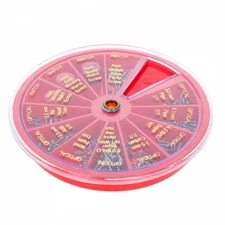 250 Piece Universal Eye Glasses And Watch Repair Screw Kit Revolving Organizer