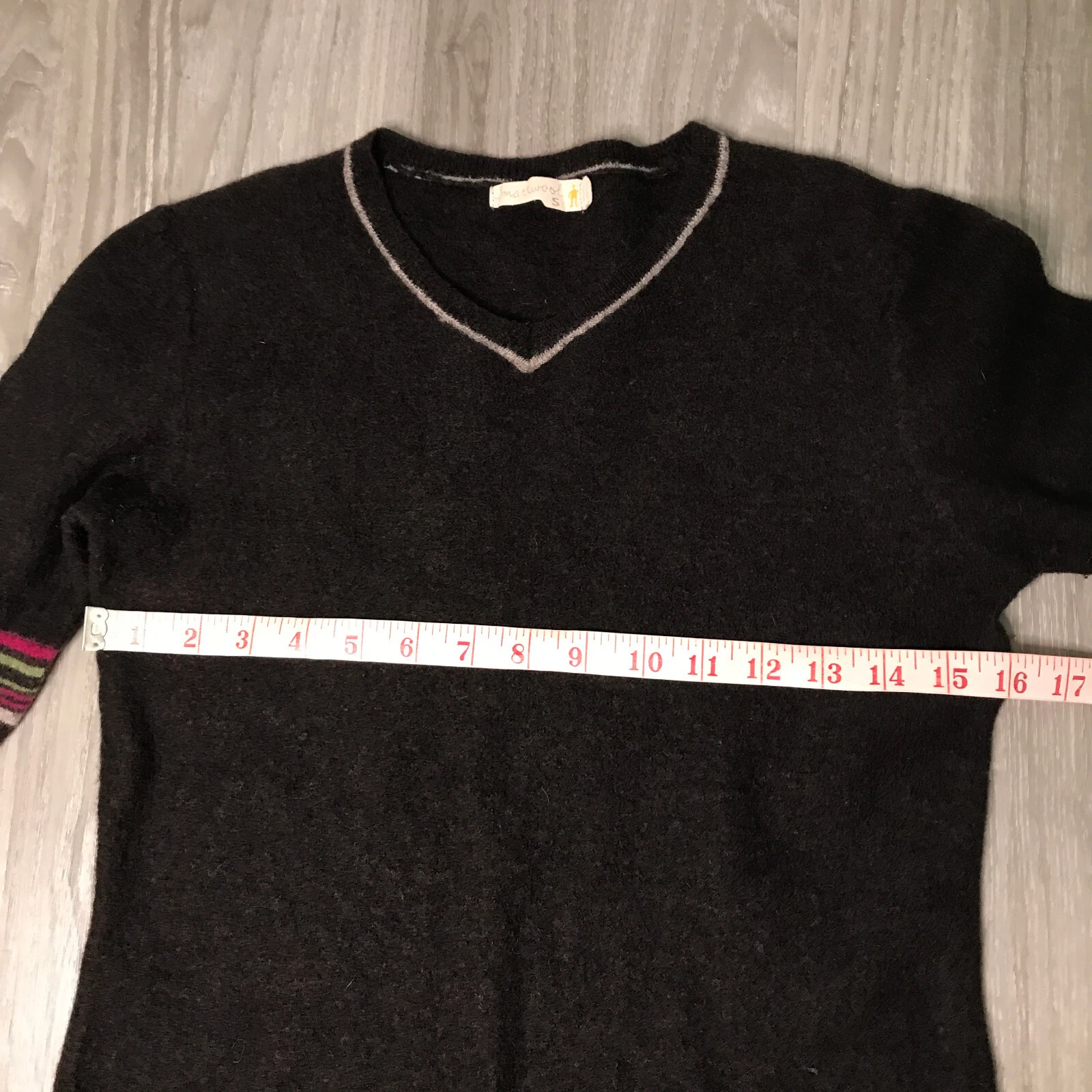smartwool merino wool v neck striped long sleeves sweater