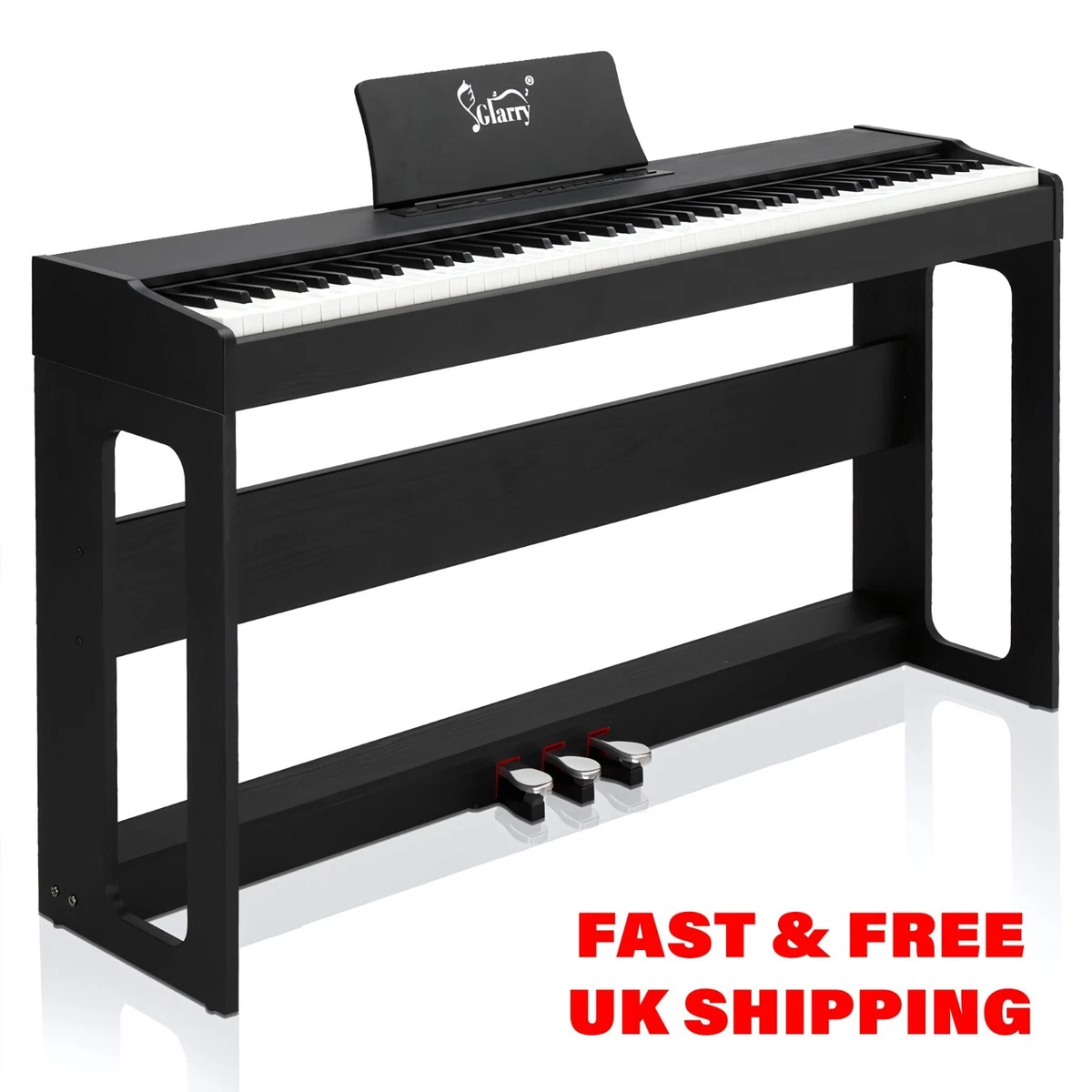 88 Key Full Weighted Keyboard 3 Pedals Digital Piano with Stand