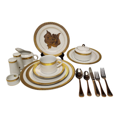 16 PCS Of Centurion Collection 9414 Pure Gold Decretive Discontinued Plate  