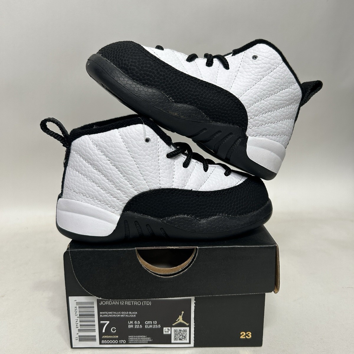 Nike Air Jordan 12 Retro TD “Royalty/Taxi” 850000-170 7C New | eBay