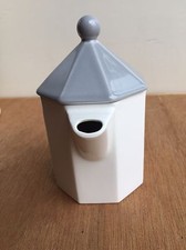 Mikasa Terra Nova White COVERED CREAMER w Gray Roof LID Jack Lenor Larsen