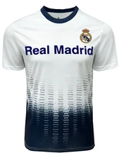 Icon Sports Real Madrid Jersey - White & Navy - Licensed Soccer Shirt