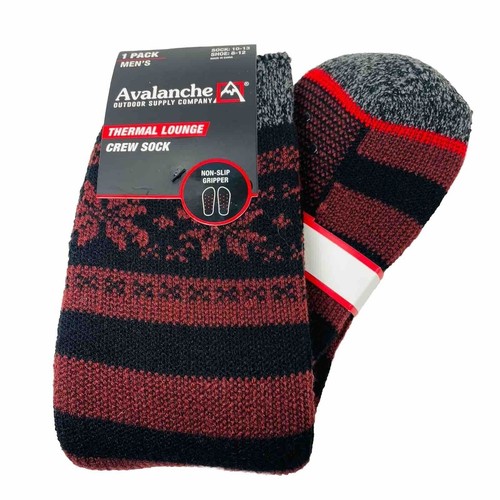 AVALANCHE MENS THERMAL CREW SOCK GRIP SOCKS SIZE SOCKS 1013 SHOES 812