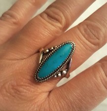 Turquoise Ring Navajo Silver Ring