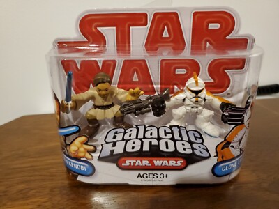 Star Wars Galactic Heroes - 2009 OBI-WAN KENOBI & CLONE TROOPER SET