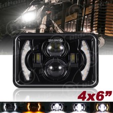 4x6 Led Headlight Halo Projector Hi-lo Sealed Beam For Yamaha Tw200 Dt 125 Re
