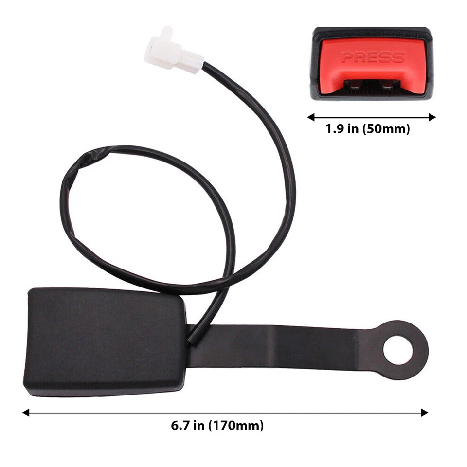 Cinturón de seguridad del conductor delantero hebilla enchufe conector cable advertencia cinturón de trabajo envío a EE. UU. Foto 2 de 4