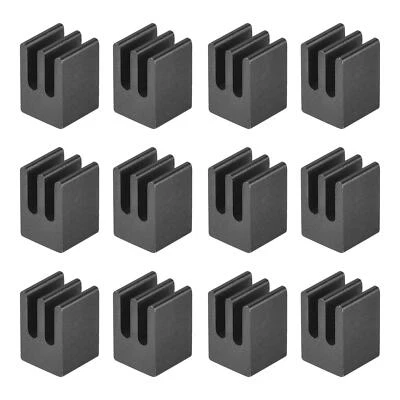 12 Stück Aluminium Kühlkörper Elektronikkühler 7x7x10mm für MOS IC Chip Schwarz - Bild 1 von 4