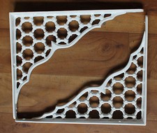 Pair of 8" x 10" LARGE CAST IRON SHELF CISTERN BRACKETS VICTORIAN WHITE  BR18wx2