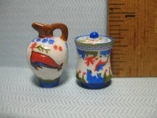 Ancient ROMAN PITCHER & CROCK Greek Art Jug Jar Pottery Dollhouse Miniature
