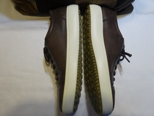 Zapatilla deportiva de verano Ecco para hombre SOFT 7 Street cuero marrón oscuro talla 12 EE. UU. 46 UE - Imagen 3 de 5