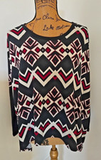 Glamour Farms Womens M USA made Multicolor Pullover Shirt Blouse Top